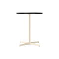 Audo Copenhagen Nook Dining Table 24"Ø in Ivory and Linoleum Charcoal, packshot on white