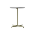 Audo Copenhagen Nook Dining Table 24"Ø in Olive and Linoleum Charcoal, packshot on white