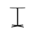 Audo Copenhagen Nook Dining Table 24"Ø in Black and Black Oak Veneer, packshot on white
