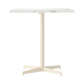 Audo Copenhagen Nook Dining Table 28"L x 24"W in Ivory and Estremoz Marble, packshot on white