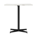 Audo Copenhagen Nook Dining Table 28"L x 24"W in Black and Estremoz Marble, packshot on white