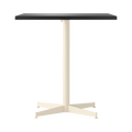 Audo Copenhagen Nook Dining Table 28"L x 24"W in Ivory and Linoleum Charcoal, packshot on white