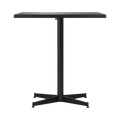 Audo Copenhagen Nook Dining Table 28"L x 24"W in Black and Linoleum Charcoal, packshot on white