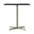 Audo Copenhagen Nook Dining Table 28"L x 24"W in Olive and Linoleum Charcoal, packshot on white