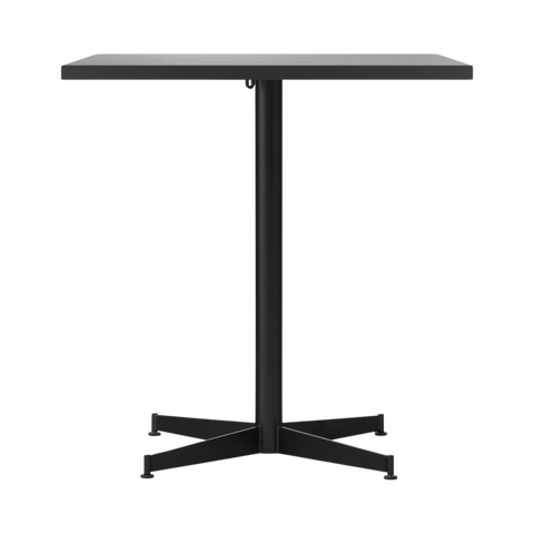 Audo Copenhagen Nook Dining Table 28"L x 24"W in Black and Black Oak Veneer, packshot on white