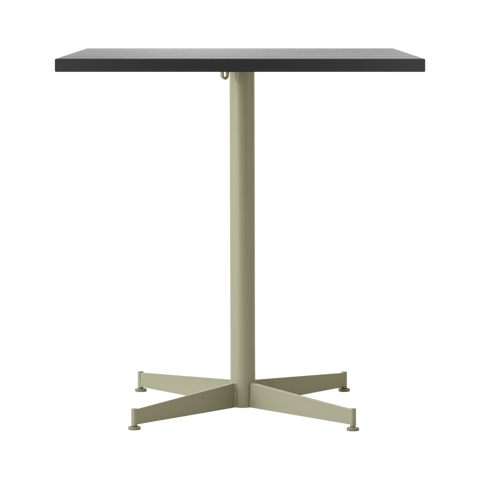 Audo Copenhagen Nook Dining Table 28"L x 24"W in Olive and Black Oak Veneer, packshot on white