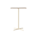 Audo Copenhagen Nook Bar Table 28"L x 24"W in Ivory and Kunis Breccia Stone, packshot on white