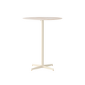 Audo Copenhagen Nook Bar Table 32"Ø in Ivory and Ceramic Sand, packshot on white