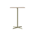 Audo Copenhagen Nook Bar Table 28"L x 24"W in Olive and Kunis Breccia Stone, packshot on white