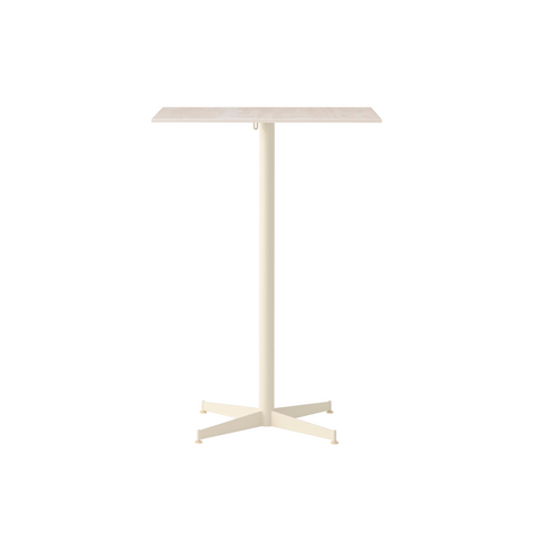 Audo Copenhagen Nook Bar Table 28"L x 24"W in Ivory and Ceramic Sand, packshot on white