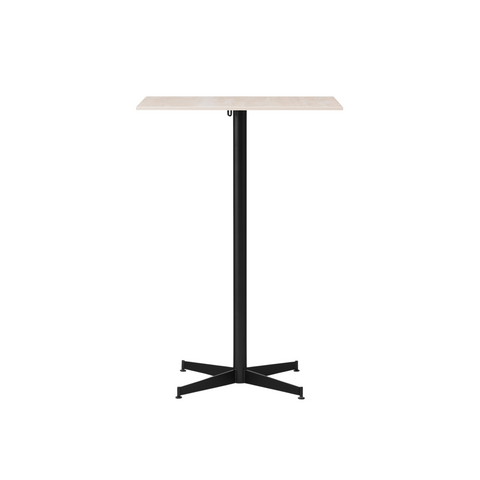 Audo Copenhagen Nook Bar Table 28"L x 24"W in Black and Ceramic Sand, packshot on white