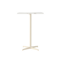 Audo Copenhagen Nook Bar Table 28"L x 24"W in Ivory and Estremoz Marble, packshot on white