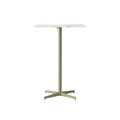 Audo Copenhagen Nook Bar Table 28"L x 24"W in Olive and Estremoz Marble, packshot on white
