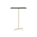 Audo Copenhagen Nook Bar Table 28"L x 24"W in Ivory and Linoleum Charcoal, packshot on white