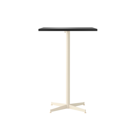 Audo Copenhagen Nook Bar Table 28"L x 24"W in Ivory and Linoleum Charcoal, packshot on white
