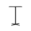 Audo Copenhagen Nook Bar Table 28"L x 24"W in Black and Linoleum Charcoal, packshot on white
