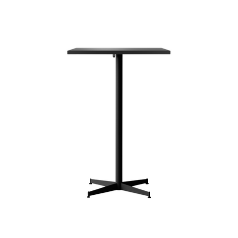 Audo Copenhagen Nook Bar Table 28"L x 24"W in Black and Linoleum Charcoal, packshot on white