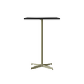 Audo Copenhagen Nook Bar Table 28"L x 24"W in Olive and Linoleum Charcoal, packshot on white