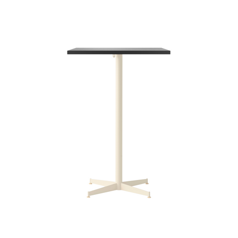 Audo Copenhagen Nook Bar Table 28"L x 24"W in Ivory and Black Oak Veneer, packshot on white