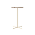 Audo Copenhagen Nook Bar Table 24"Ø in Ivory and Kunis Breccia Stone, packshot on white
