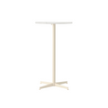 Audo Copenhagen Nook Bar Table 24"Ø in Ivory and Estremoz Marble, packshot on white