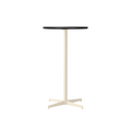 Audo Copenhagen Nook Bar Table 24"Ø in Ivory and Linoleum Charcoal, packshot on white