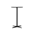Audo Copenhagen Nook Bar Table 24"Ø in Black and Linoleum Charcoal, packshot on white