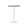 Audo Copenhagen Nook Bar Table 24"Ø in Ivory and Black Oak Veneer, packshot on white