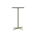 Audo Copenhagen Nook Bar Table 24"Ø in Olive and Black Oak Veneer, packshot on white