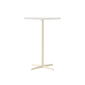 Audo Copenhagen Nook Bar Table 32"Ø in Ivory and Estremoz Marble, packshot on white