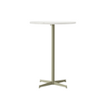 Audo Copenhagen Nook Bar Table 32"Ø in Olive and Estremoz Marble, packshot on white