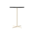 Audo Copenhagen Nook Bar Table 32"Ø in Ivory and Linoleum Charcoal, packshot on white