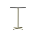 Audo Copenhagen Nook Bar Table 32"Ø in Olive and Linoleum Charcoal, packshot on white