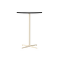 Audo Copenhagen Nook Bar Table 32"Ø in Ivory and Black Oak Veneer, packshot on white