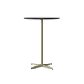 Audo Copenhagen Nook Bar Table 32"Ø in Black and Black Oak Veneer, packshot on white