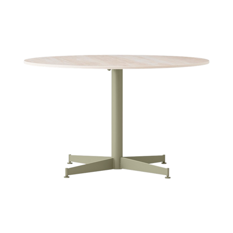 Audo Copenhagen Nook Lounge Table in Olive and Ceramic Sand, packshot on white
