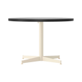 Audo Copenhagen Nook Lounge Table in Ivory and Black Oak Veneer, packshot on white