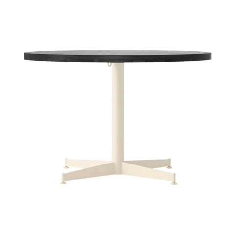 Audo Copenhagen Nook Lounge Table in Ivory and Black Oak Veneer, packshot on white