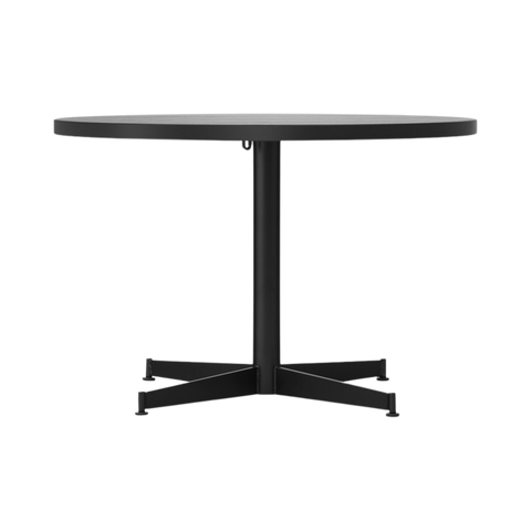 Audo Copenhagen Nook Lounge Table in Black and Black Oak Veneer, packshot on white