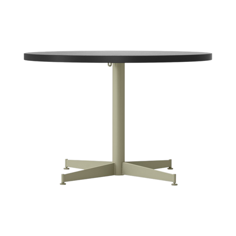 Audo Copenhagen Nook Lounge Table in Olive and Black Oak Veneer, packshot on white