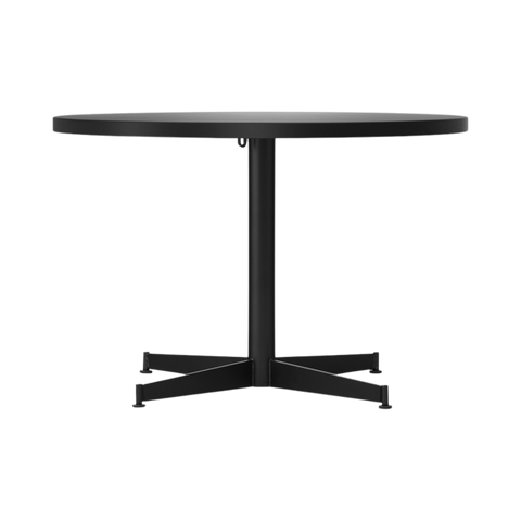 Audo Copenhagen Nook Lounge Table in Black and Linoleum Charcoal, packshot on white