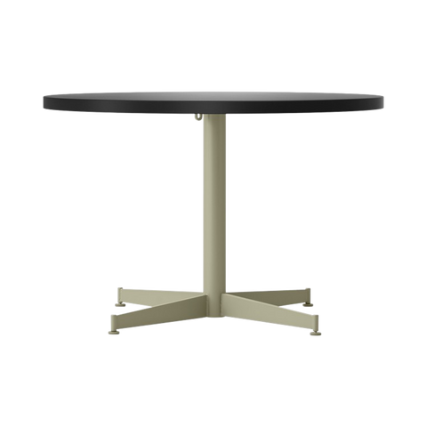 Audo Copenhagen Nook Lounge Table in Olive and Linoleum Charcoal, packshot on white