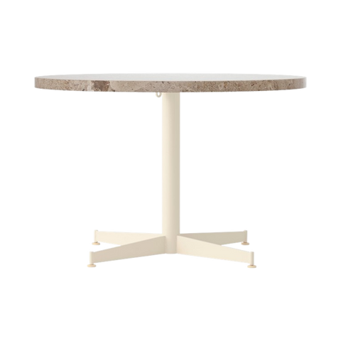 Audo Copenhagen Nook Lounge Table in Ivory and Kunis Breccia Stone, packshot on white
