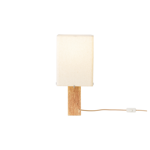 Audo Copenhagen Nonna Table Lamp, Travertine Tall, packshot on white