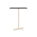 Audo Copenhagen Nook Counter Table 28"L x 24"W in Ivory and Black Oak Veneer, packshot on white