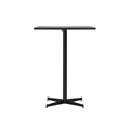 Audo Copenhagen Nook Counter Table 28"L x 24"W in Black and Black Oak Veneer, packshot on white
