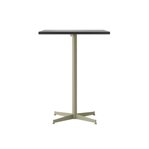 Audo Copenhagen Nook Counter Table 28"L x 24"W in Olive and Black Oak Veneer, packshot on white