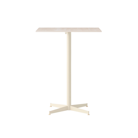 Audo Copenhagen Nook Counter Table 28"L x 24"W in Ivory and Ceramic Sand, packshot on white