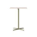 Audo Copenhagen Nook Counter Table 28"L x 24"W in Olive and Ceramic Sand, packshot on white