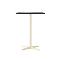 Audo Copenhagen Nook Counter Table 28"L x 24"W in Ivory and Linoleum Charcoal, packshot on white